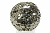 Polished Pyrite Sphere - Peru #231641-1